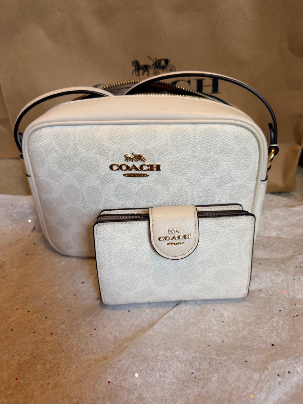 Coach White Jamie Crossbody Bag CZ186